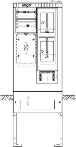 Hager ZAS175CK9 Zähleranschlusssäule Kunststoff 1St. von Hager