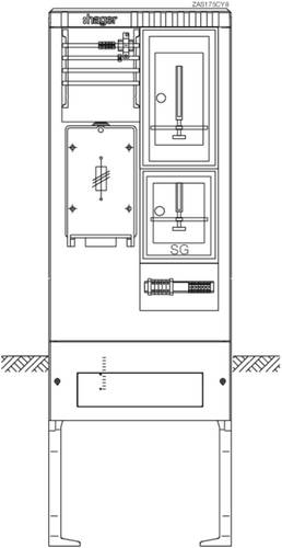 Hager ZAS175CY8 Zähleranschlusssäule Kunststoff 1St. von Hager