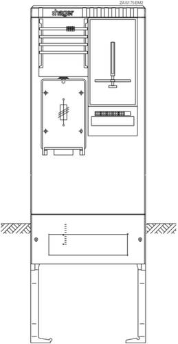 Hager ZAS175EM2 Zähleranschlusssäule Kunststoff 1St. von Hager