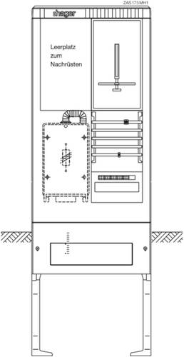 Hager ZAS175MH1 Zähleranschlusssäule Kunststoff 1St. von Hager