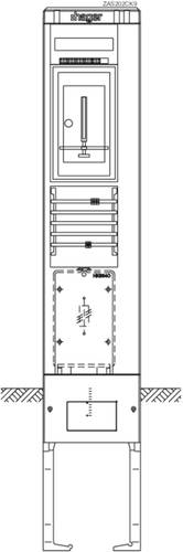 Hager ZAS202CK9 Zähleranschlusssäule Kunststoff 1St. von Hager
