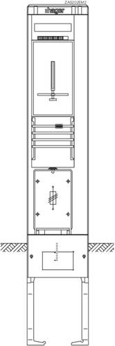 Hager ZAS202EM2 Zähleranschlusssäule Kunststoff 1St. von Hager