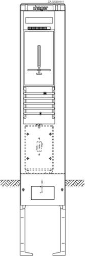 Hager ZAS202HH1 Zähleranschlusssäule Kunststoff 1St. von Hager