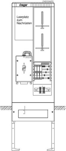 Hager ZAS205AP0 Zähleranschlusssäule Kunststoff 1St. von Hager