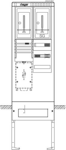 Hager ZAS205BA7 Zähleranschlusssäule Kunststoff 1St. von Hager