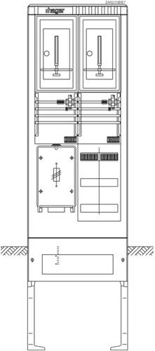 Hager ZAS205BB7 Zähleranschlusssäule Kunststoff 1St. von Hager