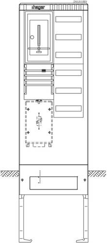 Hager ZAS205BE6 Zähleranschlusssäule Kunststoff 1St. von Hager