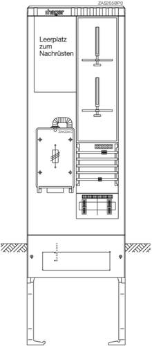 Hager ZAS205BP0 Zähleranschlusssäule Kunststoff 1St. von Hager