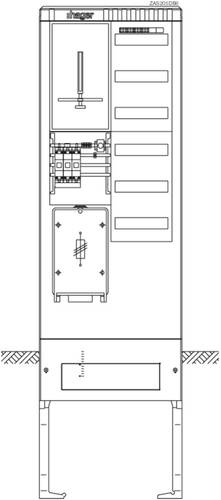 Hager ZAS205DB6 Zähleranschlusssäule Kunststoff 1St. von Hager