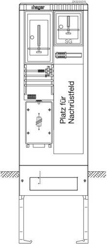 Hager ZAS205EY8 Zähleranschlusssäule Kunststoff 1St. von Hager