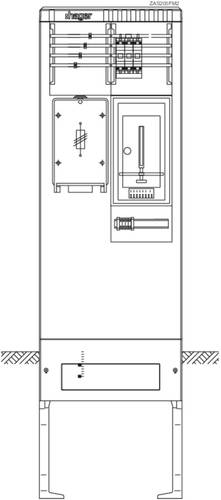 Hager ZAS205FM2 Zähleranschlusssäule Kunststoff 1St. von Hager