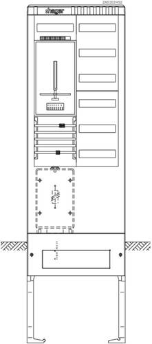 Hager ZAS205HS2 Zähleranschlusssäule Kunststoff 1St. von Hager