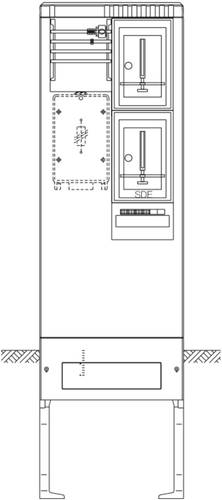 Hager ZAS205MM9 Zähleranschlusssäule Kunststoff 1St. von Hager