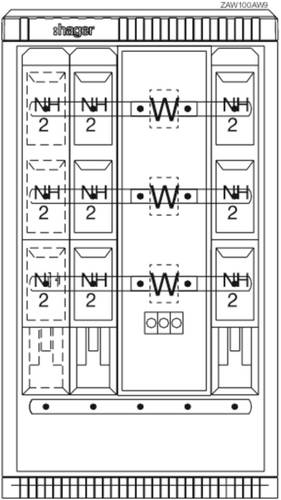 Hager ZAW100AW9 Wandler- und Messschrank Aufputz Inhalt 1St. von Hager