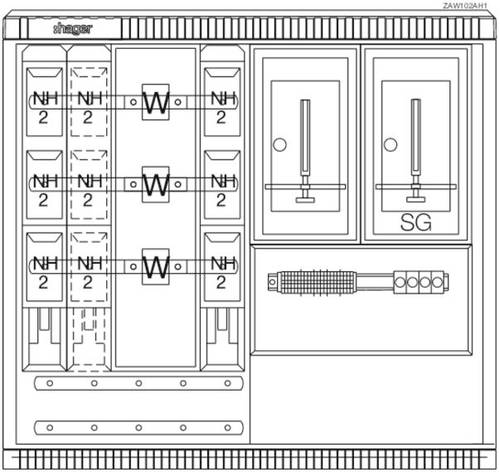 Hager ZAW102AH1 Wandler- und Messschrank Aufputz Inhalt 1St. von Hager