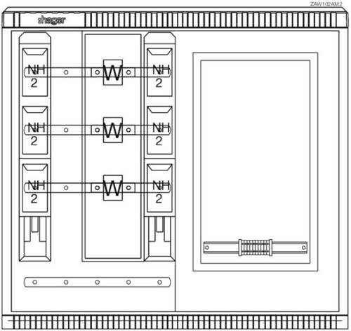 Hager ZAW102AM2 Wandler- und Messschrank Inhalt 1St. von Hager