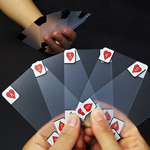 Hagsnec Poker-Spielkarten, transparent, Kunststoff, wasserdicht, Poker-, Spielkarten von Hagsnec