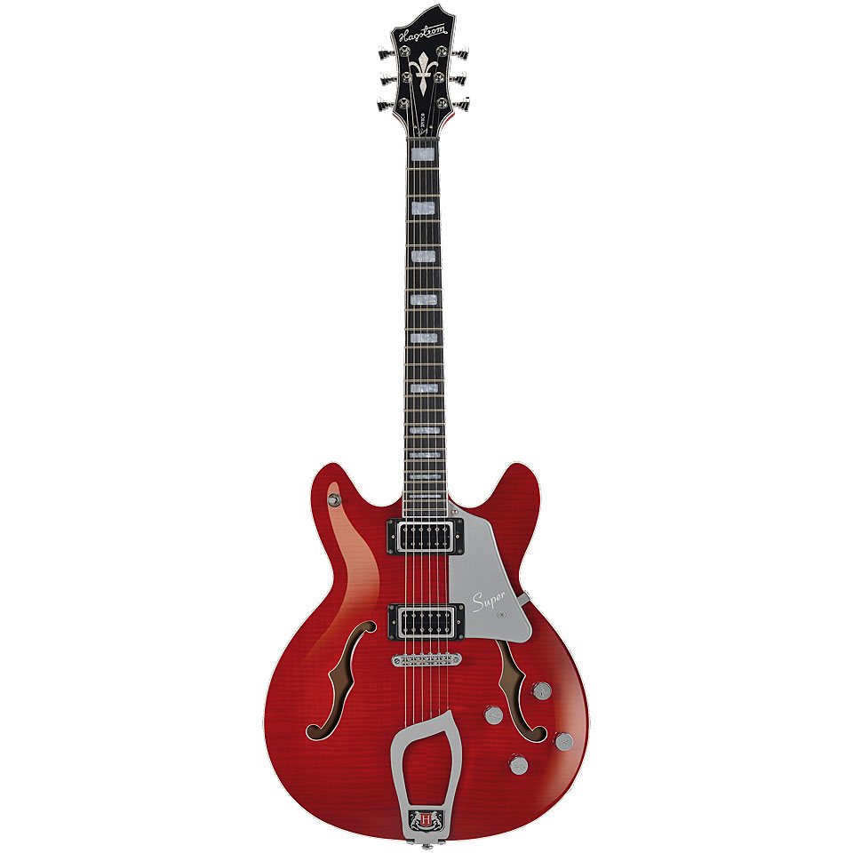 Hagstrom Super Viking Wild Cherry Transparent Flame E-Gitarre von Hagstrom