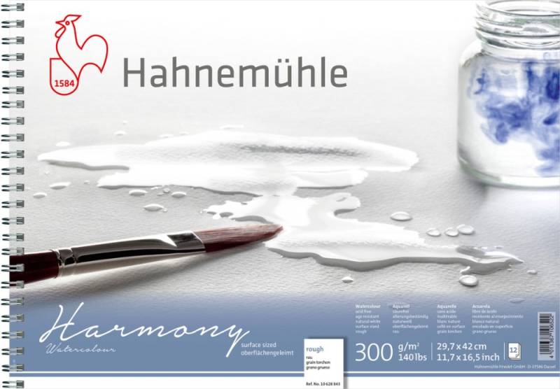 Hahnemühle Aquarellblock Harmony DIN A3 rau von Hahnemühle