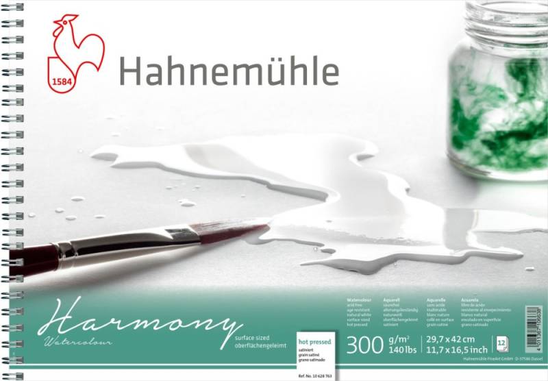 Hahnemühle Aquarellblock Harmony DIN A3 satiniert von Hahnemühle