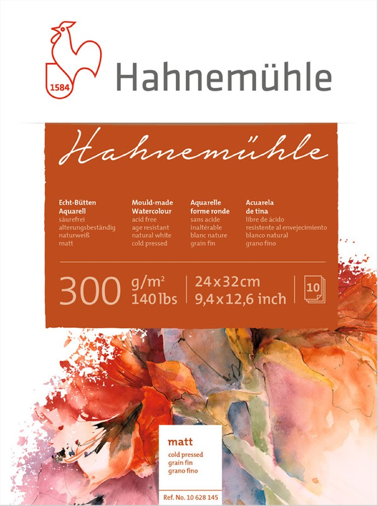 Hahnemühle Echt-Bütten Aquarellblock 300g/m² 24 x 32 cm matt Hahnemühle Echt-Bütten Aquarellblock 300g/m² 24 x 32 cm matt von Hahnemühle