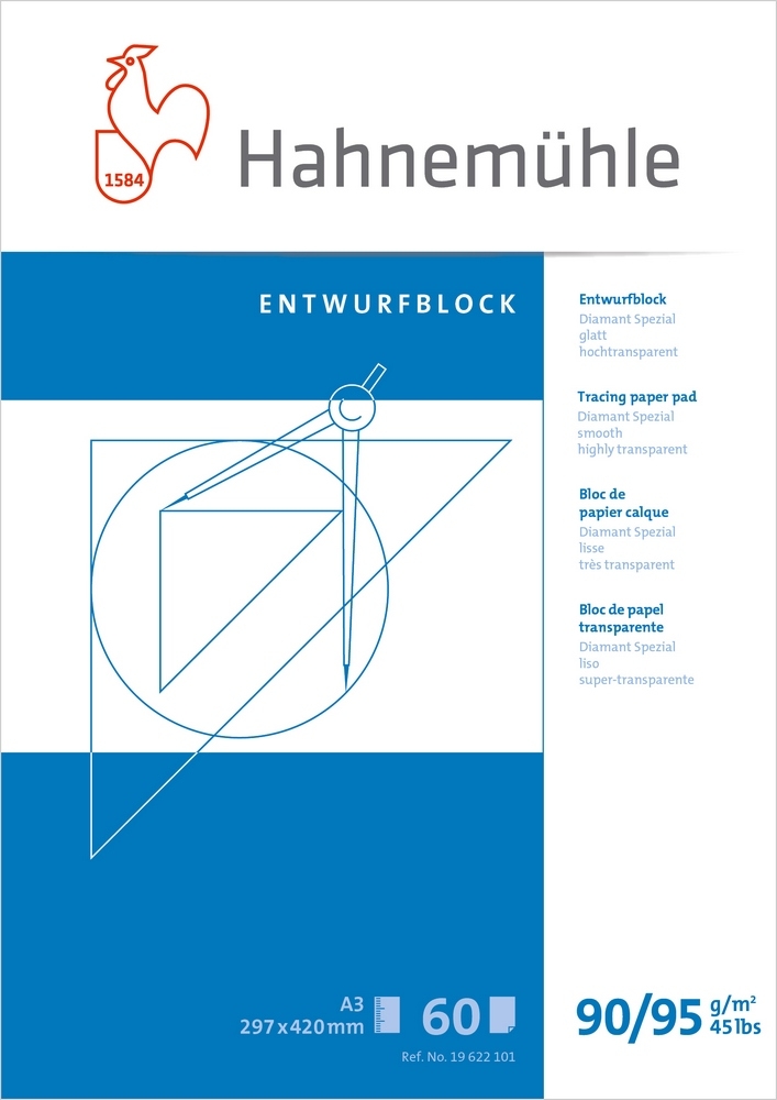 Hahnemühle Transparentpapier Entwurfsblock A3 90/95 g/m² von Hahnemühle