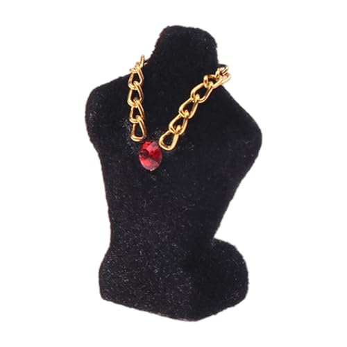 1/12 Miniatur-Puppenhaus-Halskette, Schaufensterpuppen-Modell-Set zum Basteln, antiker Boutique-Laden, Dekoration, Schmuckhalter, Schaufensterpuppe für Puppenhaus 1/12 Miniatur-Puppenhaus-Halskette, Schaufensterpuppen-Modell-Set zum Basteln, antiker Boutique-Laden, Dekoration, Schmuckhalter, Schaufensterpuppe für Puppenhaus von Haiki