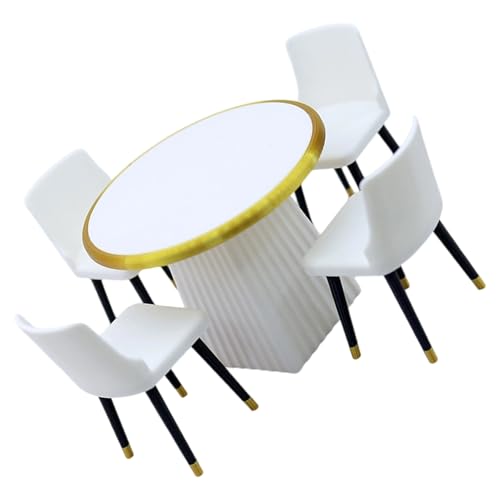 Haiki 5pcs Kinderpuppenhouses Möbel Plastikklapper Tisch Und 4 Stühle Kompakte Spielzimmer Decors Decors Miniaturmöbel Set Haiki 5pcs Kinderpuppenhouses Möbel Plastikklapper Tisch Und 4 Stühle Kompakte Spielzimmer Decors Decors Miniaturmöbel Set von Haiki