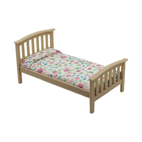 Haiki 1/12 Puppenhaus Einzelbett Mit Blumendruck Bettwäsche Hölzernen Minaturen Bett Schlafzimmer Szene Display Accessoires Möbel Holz Puppenhaus Accessoires Haiki 1/12 Puppenhaus Einzelbett Mit Blumendruck Bettwäsche Hölzernen Minaturen Bett Schlafzimmer Szene Display Accessoires Möbel Holz Puppenhaus Accessoires von Haiki