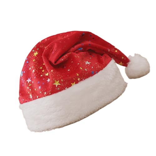 Haiki Uni Weihnachtsmannmütze, bunte Pailletten, verstellbare Größe, modische Weihnachtsmütze, saisonale Winter-Kopfbedeckung von Haiki