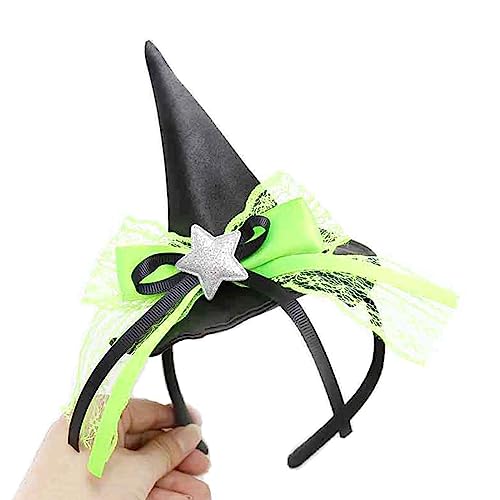 Halloween Hexenhut Stirnband Königin Cosplay Party Kopfbedeckung Haarreifen Cool Hexenhut Stirnband Halloween Dress Up von Haiki