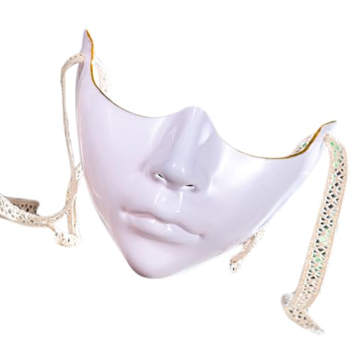 Maskerade Augenmaske Halloween Augenmund Damen Herren Maskerade halbes Gesicht für Karneval Halloween Verkleiden von Haiki