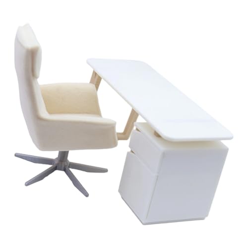 Professionelles 1/12 winziges Büromöbel-Set mit Schreibtischstuhl für detaillierte Puppenhäuser Innendekoration kreative Büroszene für Puppenausstellung Professionelles 1/12 winziges Büromöbel-Set mit Schreibtischstuhl für detaillierte Puppenhäuser Innendekoration kreative Büroszene für Puppenausstellung von Haiki