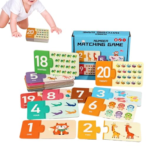 Alphabet Pappkarten - Lernkarten Zuordnungsspiel Buchstaben für Kinder | Pädagogisches Spielzeug zum Zählen Lernen für Kindergartenkinder 1,5–6 Jahre Alphabet Pappkarten - Lernkarten Zuordnungsspiel Buchstaben für Kinder | Pädagogisches Spielzeug zum Zählen Lernen für Kindergartenkinder 1,5–6 Jahre von Hailerio