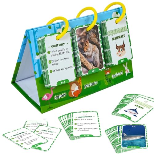 Hailerio Animal Cognition Flash -Karten, Tierflash -Karten für Kinder | 69X Animal Cognitive Flash Karten | Passendes Spiele -Spielset, Bildungsspiele, lustiger Vokabularbuilder für Lernaktivitäten von Hailerio