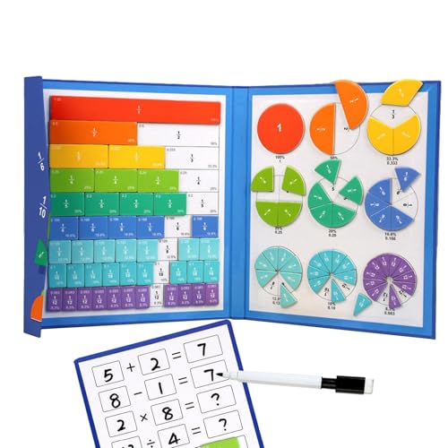 Hailerio Magnetisches Bruchrechnen Demonstrationsbuch | Magnet Bruchrechnen Puzzle | Mathe Lernspiel Unterrichtshilfe | Für Kinder Von 6 Bis 12 Jahren Zuhause Hailerio Magnetisches Bruchrechnen Demonstrationsbuch | Magnet Bruchrechnen Puzzle | Mathe Lernspiel Unterrichtshilfe | Für Kinder Von 6 Bis 12 Jahren Zuhause von Hailerio