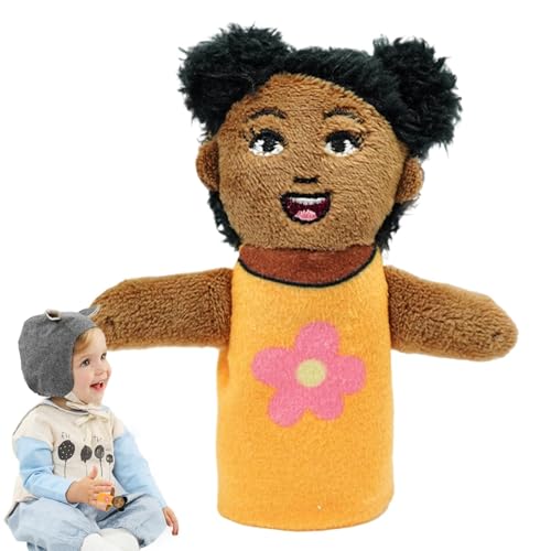 Hailerio Plüsch-Fingerpuppen,Fingerpuppen-Spielzeug | Afrikanische Kinderfigur Fingerpuppenspielzeug | Storytime-Lernhilfe, interaktives Spielzeug, Lesestütze zum Geschichtenerzählen für Kinder, von Hailerio