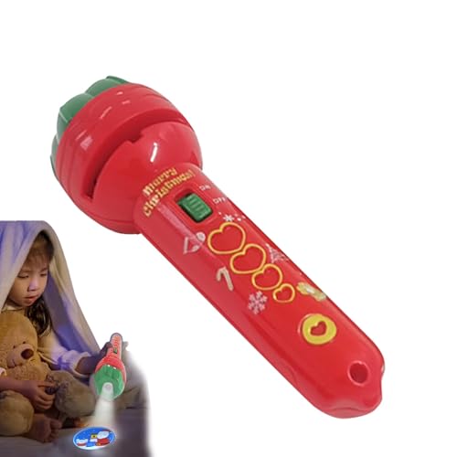 Hailerio Weihnachts-Taschenlampen-Projektor für Kinder, Kinder-Taschenlampen-Projektor-Spielzeug | Weihnachtsbildprojektionsspielzeug mit 3 Folien | Lernspielzeug, Lernspielzeug für Weihnachten, von Hailerio