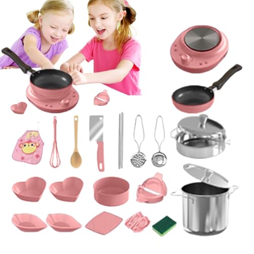 Kinder Spielküche | Kinderküchenspielzeug Zubehör - Realistisches Lernspielzeug Kochgeschirr Set für Rollenspiel Kindergarten Klassenzimmer Kinderzimmer Kinder Spielküche | Kinderküchenspielzeug Zubehör - Realistisches Lernspielzeug Kochgeschirr Set für Rollenspiel Kindergarten Klassenzimmer Kinderzimmer von Hailerio