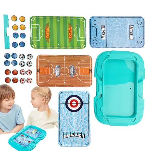 Schnelles Puck -Spiel, Tischbrettspiele für Kinder - Kinder Party Spielzeug 4 in 1,Tabletop Checkers Table Top Board Family Game, lustiges Spielzeug für, Mädchen, Kind von Hailerio