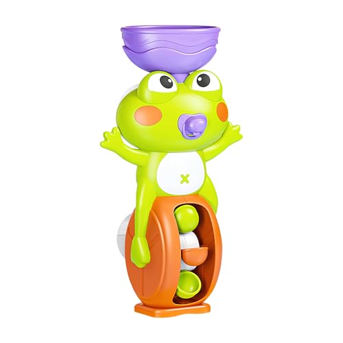 Spaß Badespielzeug | Wasserspielzeug Mit Wasserrad - Mit Saugnapf Froschform Lernspiel Für Sensorik Ab 3 Jahren Für Und Mädchen Drinnen & Draußen Spaß Badespielzeug | Wasserspielzeug Mit Wasserrad - Mit Saugnapf Froschform Lernspiel Für Sensorik Ab 3 Jahren Für Und Mädchen Drinnen & Draußen von Hailerio
