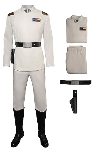 Grand Admiral Thrawn Cosplay-Kostüm, Kampfrebellen, Hemd, Hose, Imperialer Offizier, Uniform, Halloween-Anzug für Erwachsene und Herren (Grand Admiral, Medium) von Hainnum