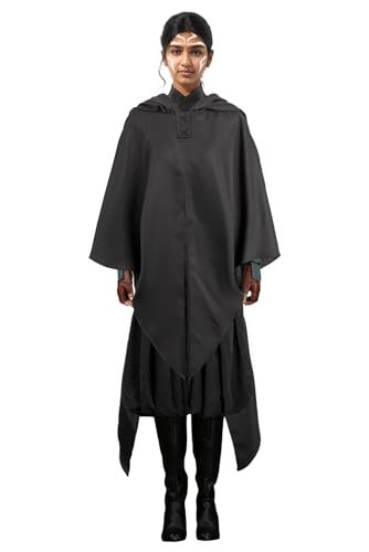 Grau Weiß Cosplay Kostüm Kapuze Ritter Umhang Umhang Robe Jedi Uniform Outfits Halloween Anzug für Damen Herren von Hainnum