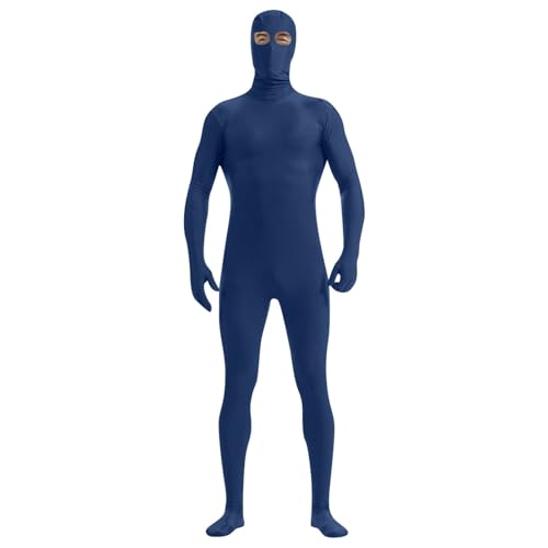 Haiorziyou Ganzkörperanzug Herren Greenscreen Anzug Zentai Suit Cosplay Halloween Kostüm Ganzkörper Slenderman Kostüm Jugendliche Bodysuit Man Catsuit Männer Jumpsuit Strumpfhose Anzug von Haiorziyou