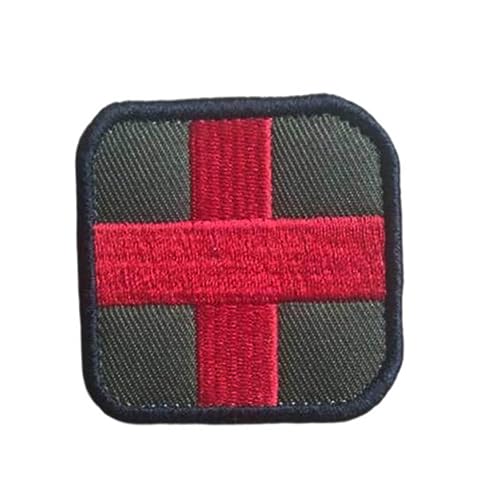 Hajimia Erste -Hilfe -Patch 3D -Stoffaufkleber rotes Kreuz bestickter Befestigungshöhlenschleifen Moral Abzeichen Bao Krawatte von Hajimia