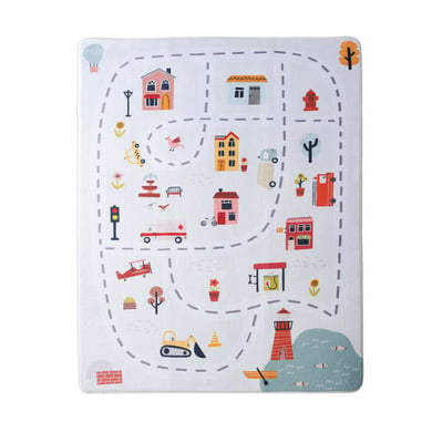 Hakuna Matte Samtmatte-Spielmatte für Baby 160 x 120 cm, Stadt von Hakuna Matte