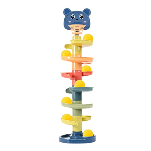 Halatua Kugelrutsche Spielzeug - Niedliches Ball-Drop-Spielzeug für Kleinkinder - Drop and Go Ball Ramp Toy Set, Lernspielzeug für die Entwicklung von Kleinkindern von Halatua