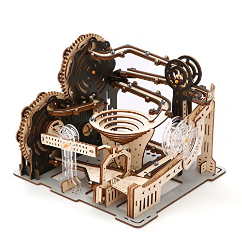 Hallisun 3D Holzpuzzle für Erwachsene, Murmel Labyrinth Modell, DIY Bausätze, Blockhandwerk, Achterbahn Mechanik Getriebesatz, Hobby Spielzeug, Valentinstags Geburtstags für Bastler, 196 Teile von Hallisun