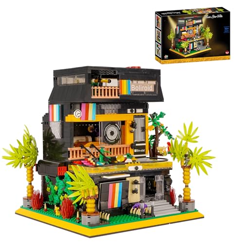 Hallisun Friends Haus Mini Baustein, Strandhaus Villa Modellbausatz, Stadthotel Friends Apartmentbau STEM-Lernspielzeug, Geschenk für Erwachsene, Teenager, Jungen, Mädchen ab 14 Jahren, 2044 Stück von Hallisun