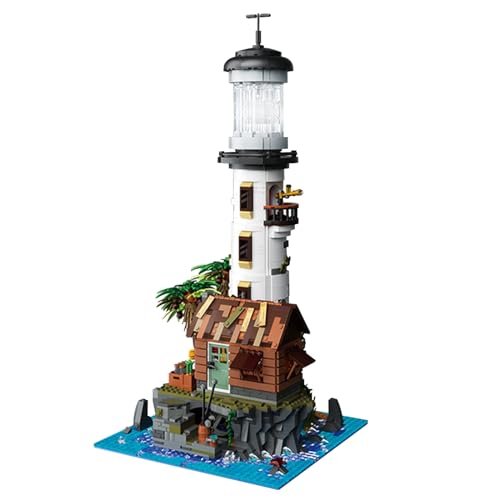 Hallisun Sea Island House Bausteinset, Mini Baustein Modellbausatz für die Meeresküste, Inselturm Baustein-Sammelspielzeug, Geschenk für Kinder ab 8 Jahren, Lernspielzeug (2340 Teile) von Hallisun